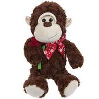 17\' Soft Toy Monkey With Red Rose