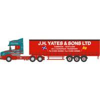 1:76 Oxford Diecast Scania T Cab Topline Curtainside J H Yates And Sons Ltd