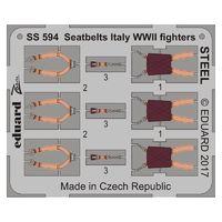 1:72 Eduard Photoetch Zoom WWII Seatbelts Italy Fighters Steel Detail Set.