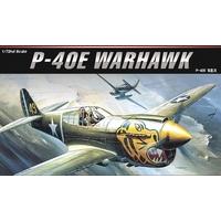 1:72 Academy Curtiss P-40e Warhawk Fighter Plastic Model Kit