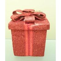 17cm Red Beautiful Glitter Gift Box Hanging Christmas Decoration /tree Trim