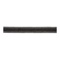 17mm Cotton & Acrylic Striped Webbing Black