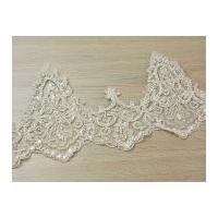17cm Zara Beaded Couture Bridal Lace Trimming Cappuccino