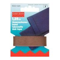 17mm prym sew on kick tape 125m medium brown