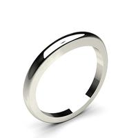 1.70mm Slight Comfort Profile Plain Shaped Wedding Band