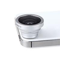 180 Degree Fisheye Macro Lens Magnetic Mount for iPhone 5S 5 Galaxy S4 S3 Note 3 HTC 2 in 1 Silver