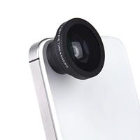 180 Degree Fisheye Macro Lens Magnetic Mount for iPhone 5S 5 Galaxy S4 S3 Note 3 HTC 2 in 1 Black