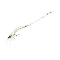 18cm 8g Artificial Fishing Lure Bionic Shrimp Soft Bait Fishing Tackle with Hook Noctilucent Luminous Night Glow Bead