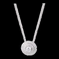 18ct White Gold 0.50ct Diamond Double Halo Pendant