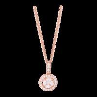 18ct Rose Gold 0.34ct Diamond Halo Pendant