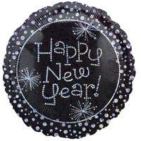 18 happy new year sparkles foil balloon