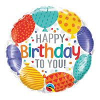18 Inch Happy Birthday To You Round Foil Ballon