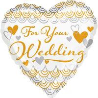 18 for your wedding heart foil balloon