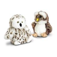 18cm Owl Soft Toy 2 Assorted Colours