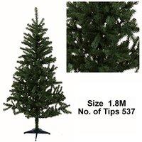 1.8 Metre Artificial Pvc Christmas Tree Plastic Stand 5100216 (6ft)
