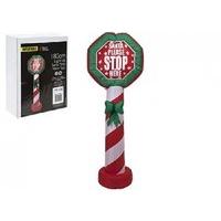 180cm Inflatable Santa Stop Here Sign