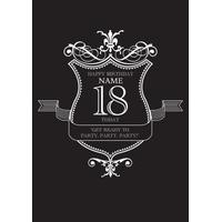 18th party personalised birthday card
