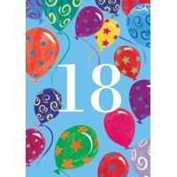 18 balloons | eighteenth age card