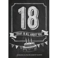 18 Tomorrow You\'re Nobody Again | Birthday Card | BC1556