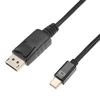 1.8M 5.904FT DisplayPort Male to Male Computer Connection Cable - Black