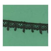 18mm Guipure Edging Lace Trimming Black