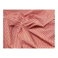 18 check corded gingham dress fabric red