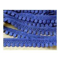 18mm pompom effect guipure lace trimming denim blue