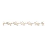 18mm essential trimmings butterfly shaped cut out trimming ivory