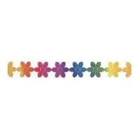 18mm Essential Trimmings Flower Shaped Cut Out Trimming Multicoloured