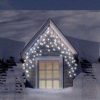 180 Multi Function Ice White LED Icicle Christmas Lights