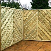 1.8m x 1.8m Chevron Weave Pressure Treated Fence Panel