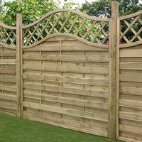 1.8m x 1.8m Horizontal Weave Trellis Wavey Pressure Treated Panel