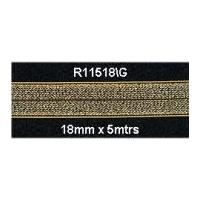 18mm Bowtique Woven Ribbon 5m Gold