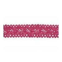 18mm Bowtique Cotton Lace Trimming 4m Fuchsia