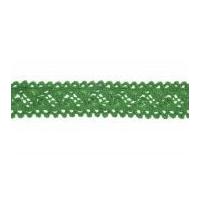 18mm Bowtique Cotton Lace Trimming 4m Green