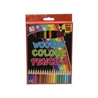 18pc Wooden Drawing Colour Pencil Crayon Pastel Child Kids Art Craft Stationary