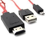 1.8M 6FT MHL Micro USB Male to HDMI Male Cable