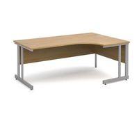 1800mm rh ergonomic desk in oak double upright leg design adjustable f ...