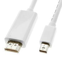 1.8M 6FT Thunderbolt Male to HDMI V1.4 Male Cable White for MacBook Air/MacBook Pro/iMac/Mac mini (DP-021-1.8M)