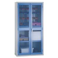 1830 X 915 X 459 MESH DOOR CABINET 1/2 LOUVRED 2 SHELVES