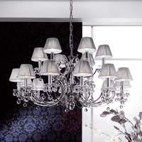 18 light chandelier crystal design chrome