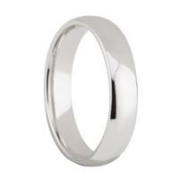 18ct white gold 4mm classic court wedding ring