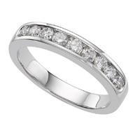 18ct white gold 0.50 carat diamond channel-set eternity ring