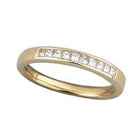 18ct gold 0.20 carat princess cut diamond eternity ring