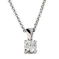 18ct white gold 0.33 carat diamond pendant