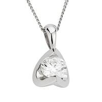 18ct white gold 0.50 carat diamond pendant