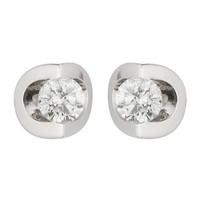 18ct white gold 0.50 carat diamond solitaire earrings
