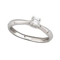 18ct white gold 0.20 carat diamond solitaire ring