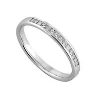 18ct white gold 0.20 carat princess cut diamond eternity ring