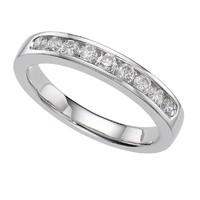 18ct white gold 0.33 carat diamond channel-set eternity ring